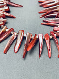 Long Shell Tooth Vintage Native American Navajo Heishi Necklace-Nativo Arts