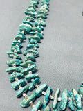 Native American Authentic Vintage Santo Domingo Royston Turquoise Sterling Silver Necklace-Nativo Arts