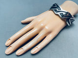 One Of The Most Unique Vintage Southwest Sterling Silver Bracelet-Nativo Arts