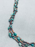 Quality Authentic Vintage Native American Navajo Turquoise Heishi Sterling Silver Necklace-Nativo Arts