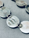 One Of The Most Unique Vintage Native American Navajo 'Half Bead' Sterling Silver Necklace-Nativo Arts