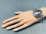 Important Vintage Native American Navajo Wild Horse Agate Sterling Silver Bracelet-Nativo Arts