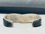 5.5 Inch Wrist Vintage Native American Navajo Turquoise Inlay Sterling Silver Bracelet-Nativo Arts