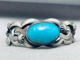Chimney Butte Native American Navajo Turquoise Sterling Silver Bracelet-Nativo Arts
