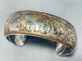 Whimsical Vintage Native American Navajo Handcarved Silver Storyteller Eeyore Bracelet-Nativo Arts