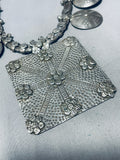 326 Gramsvintage Southwesthuge Sterling Silver Squash Blossom Necklace 326 Grams-Nativo Arts