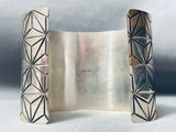 Mesmerizing Vintage Native American Navajo Wide Sterling Silver 100 Gram Bracelet-Nativo Arts