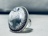 Signed Vintage Native American Navajo White Buffalo Sterling Silver Ring-Nativo Arts