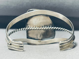 Remarkable Native American Navajo #8 Turquoise Mine Sterling Silver Bracelet Signed-Nativo Arts