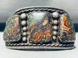 Candy Apple Agate!! Vintage Native American Navajo Sterling Silver Bracelet Cuff-Nativo Arts
