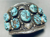 Colossal Vintage Native American Navajo Turquoise Sterling Silver Bracelet-Nativo Arts