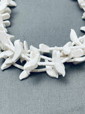 Rare White Dove Vintage Santo Domingo Sterling Silver Heishi Necklace-Nativo Arts