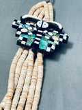 Native American The Best Vintage Santo Domingo Warren Nieto Turquoise Inlay Necklace