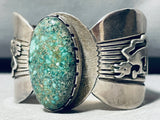 The Best Vintage Native American Navajo Floyd Becenti Turquoise Sterling Silver Bracelet-Nativo Arts