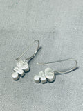 Superb Vintage Native American Navajo Gaspeite Sterling Silver Earrings-Nativo Arts