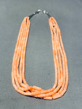 Gorgy!! Native American Navajo Pink Coral Sterling Silver Necklace!-Nativo Arts