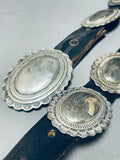 347 Grams Vintage Native American Navajo Hand Wrought Sterling Silver Concho Belt Old-Nativo Arts
