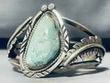 Mint Green Early Vintage Native American Navajo Turquoise Sterling Silver Bracelet-Nativo Arts
