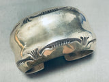 Native American Orville Tsinnie Vintage Navaj Thick Sterling Silver Bracelet-Nativo Arts