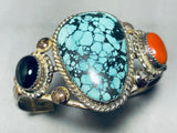 R.c. Little Important Vintage Native American Navajo Turquoise Sterling Silver Bracelet-Nativo Arts