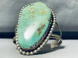 90 Grams Towering Vintage Native American Navajo Green Turquoise Sterling Silver Bracelet-Nativo Arts