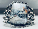 Museum Vintage Native American Navajo Squared Petrified Wood Sterling Silver Bracelet-Nativo Arts