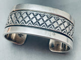 Important Heavy Mike Slim Vintage Native American Navajo Sterling Silver Bracelet-Nativo Arts