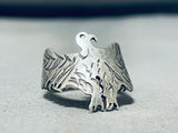 Important Vintage Native American Navajo Sterling Silver Eagle Ring-Nativo Arts