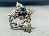 One Of The Most Unique Vintage Native American Navajo Peridot Sterling Silver Ring-Nativo Arts
