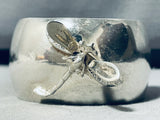 Gorgy!! Vintage Southwest Sterling Silver Dragonfly Bracelet Cuff-Nativo Arts