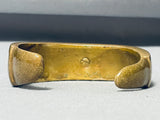 One Of The Most Unique Vintage Brownbear Inlay Bronze Bracelet Cuff-Nativo Arts