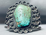 Best Heavy Coil Early Vintage Native American Navajo Royston Turquoise Sterling Silver Bracelet-Nativo Arts