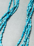 One Of The Best Vintage Native American Navajo Morenci Turquoise Sterling Silver Necklace-Nativo Arts