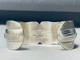 Important Vintage Native American Navajo Mark Yazzie Sterling Silver Bracelet Cuff-Nativo Arts