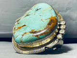 436 Grams!!! Best Vintage Native American Navajo Gold Sterling Silver Turquoise Bracelet-Nativo Arts