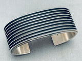 Contemporist Vintage Native American Navajo Sterling All Silver Bracelet Cuff-Nativo Arts