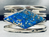 The Coolest Vintage Native American Navajo Denim Lapis Sterling Silver Bracelet-Nativo Arts