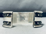 Dynamic Native American Navajo Signed Tawney Cruz Sterling Silver Bracelet-Nativo Arts