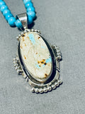 Brilliant Native American Navajo Signed Royston Boulder Sleeping Beauty Turquoise Necklace-Nativo Arts