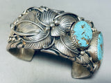 Gary Johnson!! Vintage Native American Navajo Red Mountain Turquoise Sterling Silver Bracelet-Nativo Arts