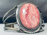 One Of The Best Vintage Cabochon Rhodochrosite Sterling Silver Bracelet-Nativo Arts