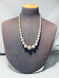 Amazing Vintage Native American Navajo Graduated Sterling Silver Ball Necklace-Nativo Arts