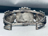 Early 1900's Vintage Native American Zuni Turquoise Inlay Sterling Silver Bracelet-Nativo Arts