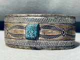 Red Mountain Turquoise!! Vintage Native American Navajo Sterling Silver Bracelet Cuff-Nativo Arts