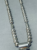 Important Vintage Native American Navajo Brownbear Inlay Turquoise Sterling Silver Necklace-Nativo Arts