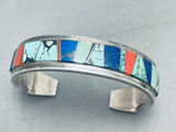 6.5 Inch Wrist Important Vintage Native American Navajo Abraham Begay Sterling Silver Bracelet-Nativo Arts