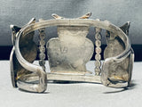 The Best Vintage Native American Navajo Owl Sterling Silver Inlay Bracelet Cuff-Nativo Arts