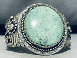Larry Begay Carico Lake Turquoise Vintage Native American Navajo Sterling Silver Bracelet-Nativo Arts