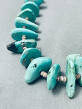Breathtaking 131 Grams Native American Navajo Easter Blue Turquoise Sterling Silver Necklace