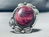 The Best Vintage Native American Navajo Purple Spiny Oyster Sterling Silver Ring-Nativo Arts